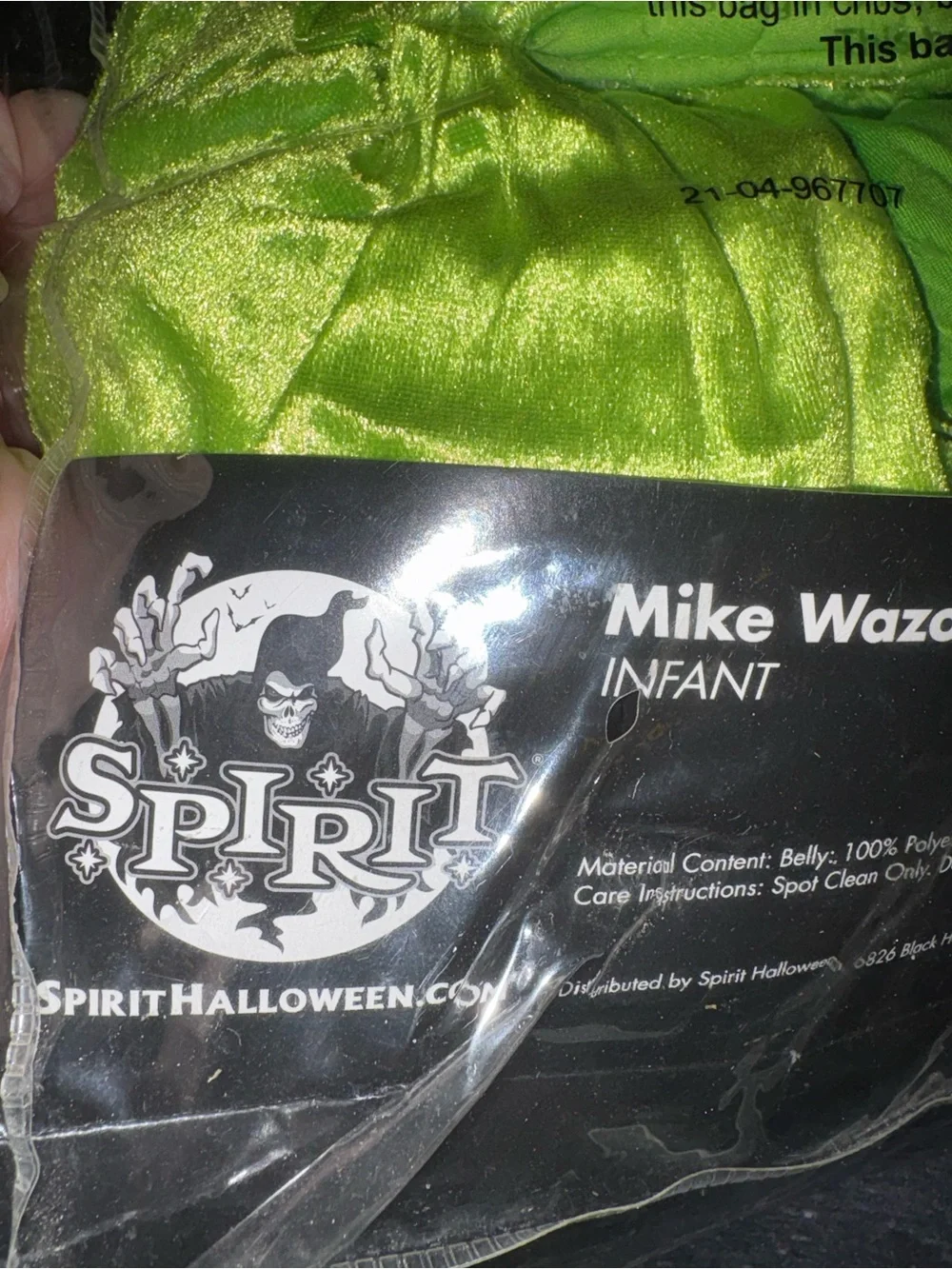 Spirit Mike Wazowski Green Infant Costume - Picture 9 of 9
